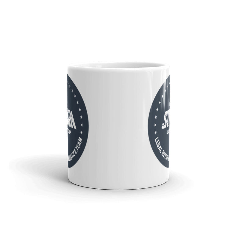 White glossy mug